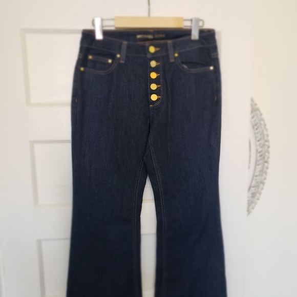 Michael Kors Navy Flare Jeans - Picture 7 of 12